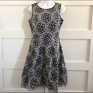 Tommy Hilfiger Black & White Fit & Flare Dress